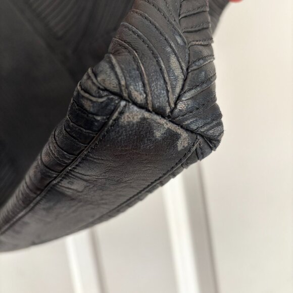 Reed Krakoff Black Leather Tote Bag Geometric Flat Shopper Minimalist Laptop - Picture 9 of 13